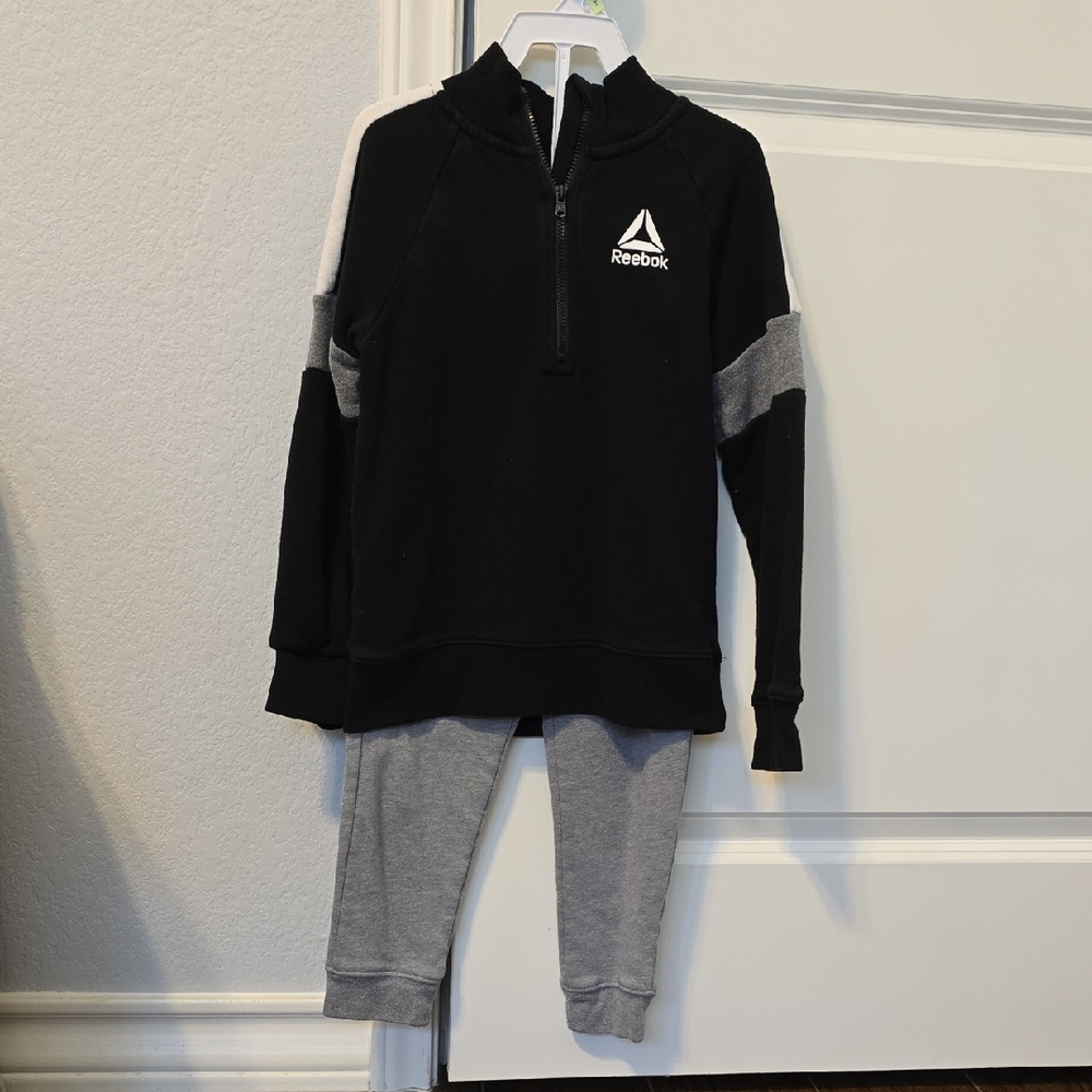 Reebok Bk & Gray Top W/ Garanimals Bk & GrayJoggers. Top-Size 6/6X Pants-Size 5T
